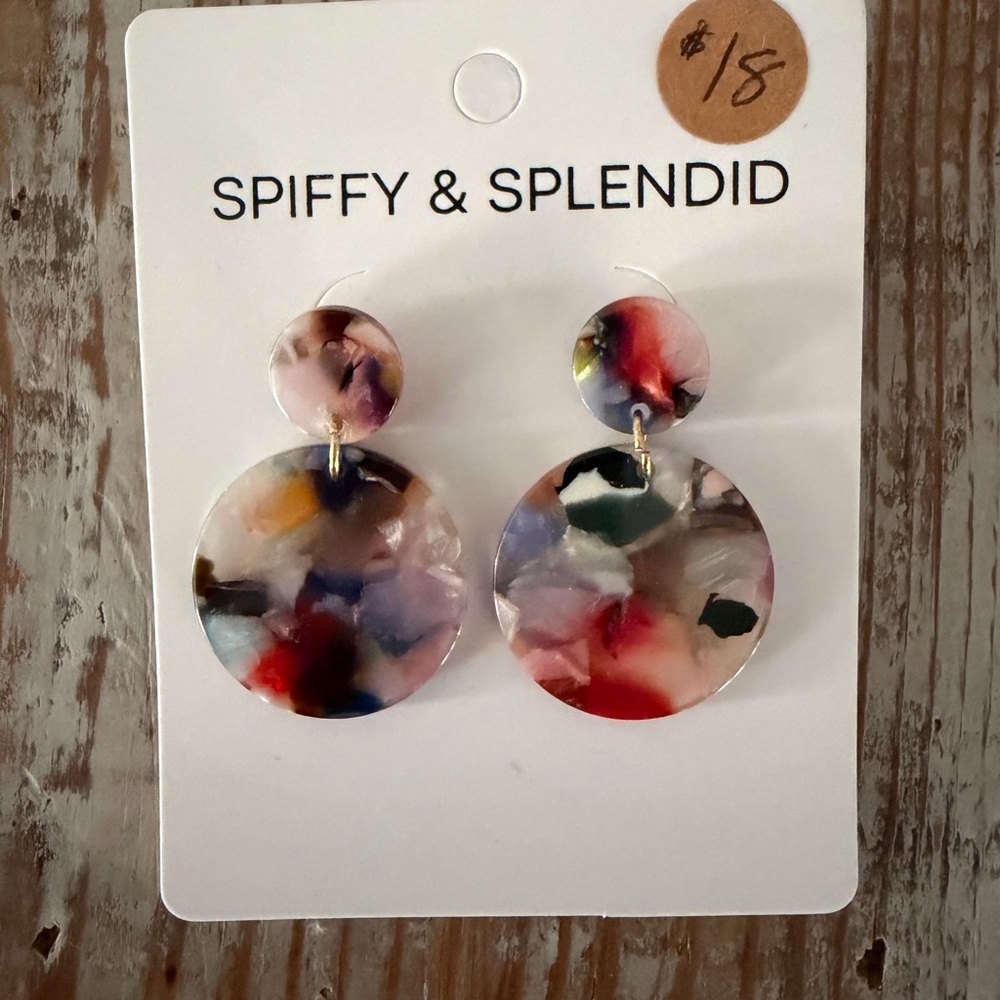 Spiffy & Splendid Multicolor Resin Drop Earrings